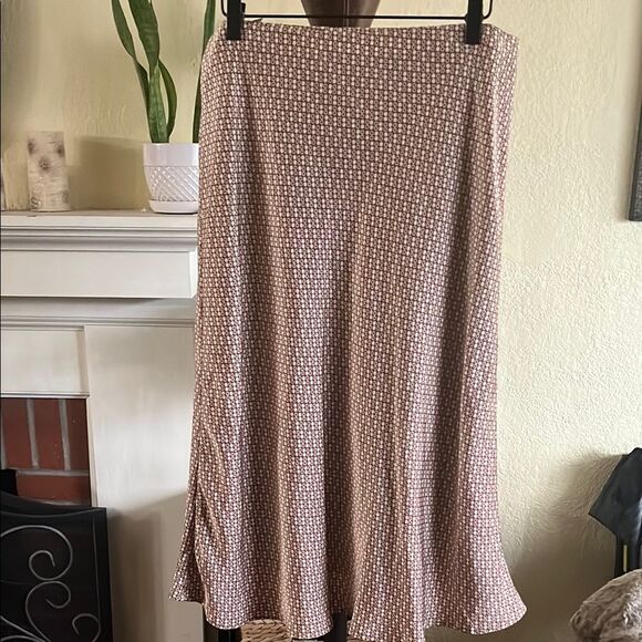 Nordstrom Cream A-Line Midi Skirt Casual - Picture 1 of 2